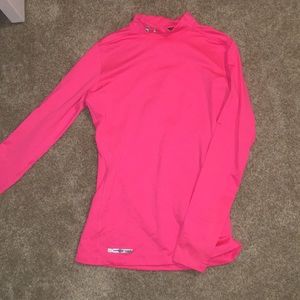 underarmour pink mock turtle neck- coldgear